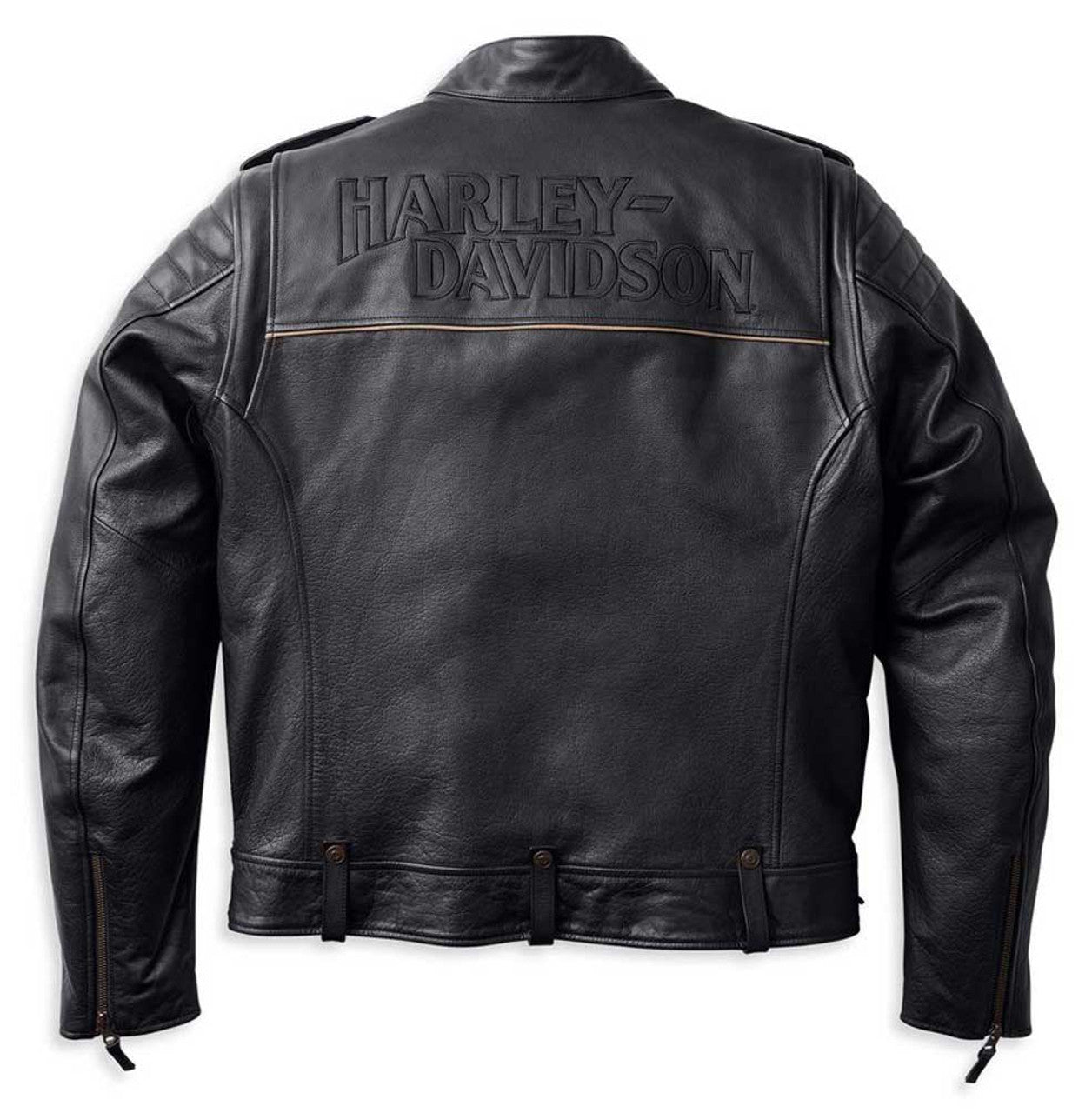 Harley-Davidson® Men's Big Sur Midweight Leather Jacket, Black