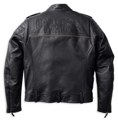 Harley-Davidson® Men's Big Sur Midweight Leather Jacket, Black