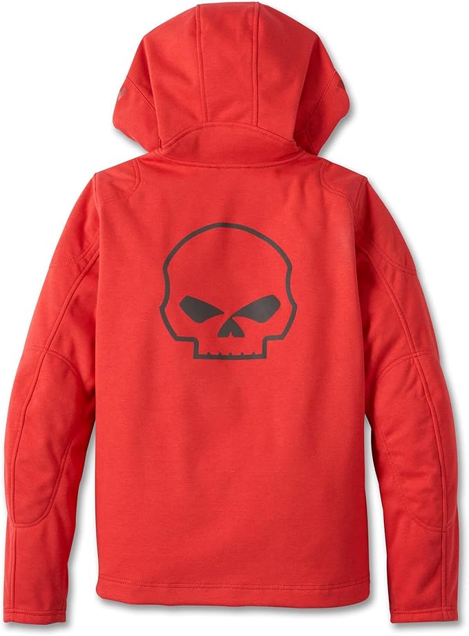 Harley-Davidson Women’s Riding Fleece, Deflector 2.0 Hooded, Red