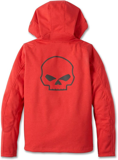 Harley-Davidson Women’s Riding Fleece, Deflector 2.0 Hooded, Red