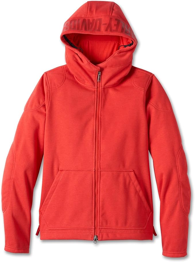 Harley-Davidson Women’s Riding Fleece, Deflector 2.0 Hooded, Red
