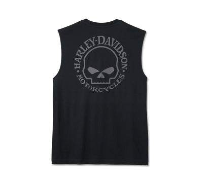 Men's Willie G Skull Muscle Tee - Black Beauty