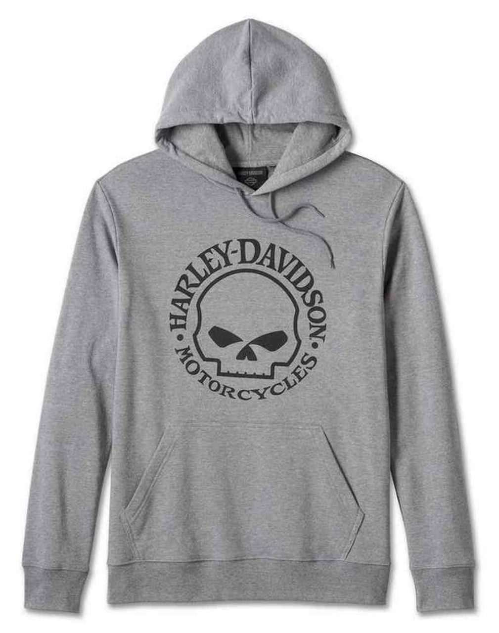 Harley-Davidson® Men's Willie G Skull Pullover Fleece Hoodie - Gray