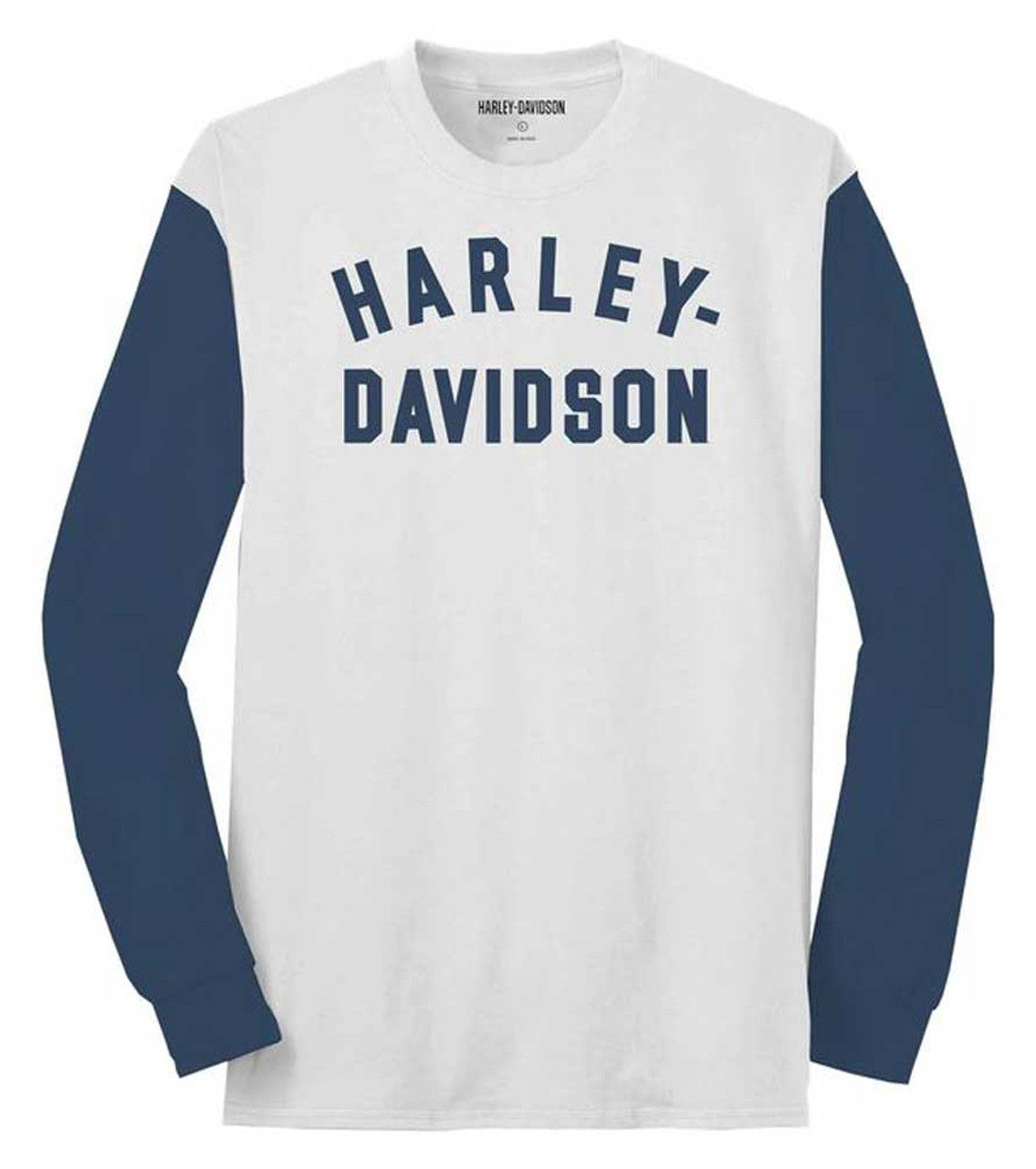 Harley-Davidson® Men's Staple H-D Colorblock Long Sleeve Tee - White