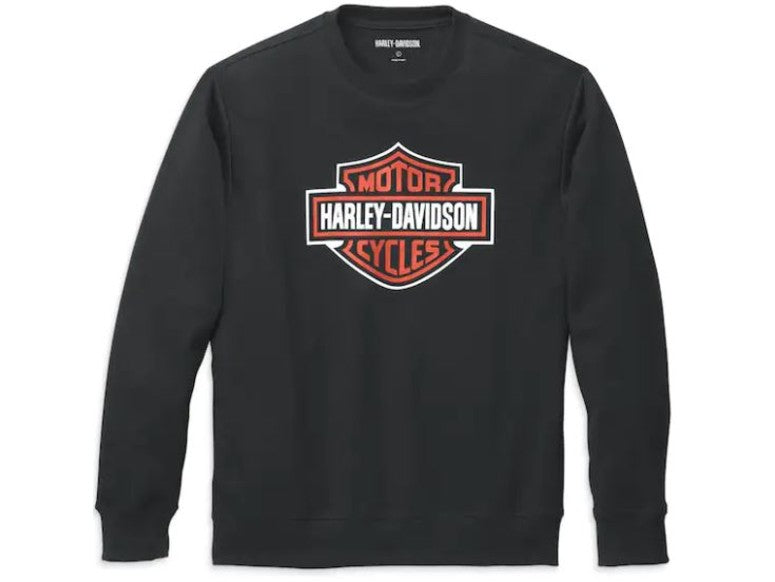 Harley Davidson Mens Bar & Shield Crewneck Pullover Jumper Black