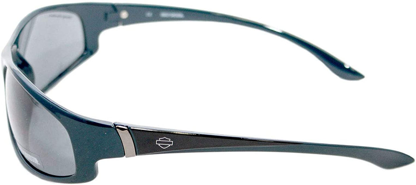 Wrap Around Sunglasses, Blue Frame/Smoke Lenses HD0006V