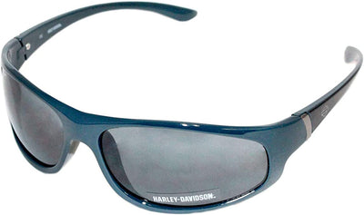 Wrap Around Sunglasses, Blue Frame/Smoke Lenses HD0006V