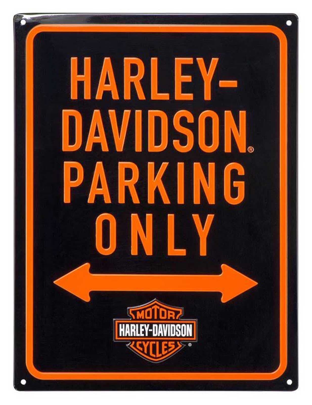 Embossed Parking Only B&S Logo Tin Sign - 12 x 15.75 inches HDL-15540