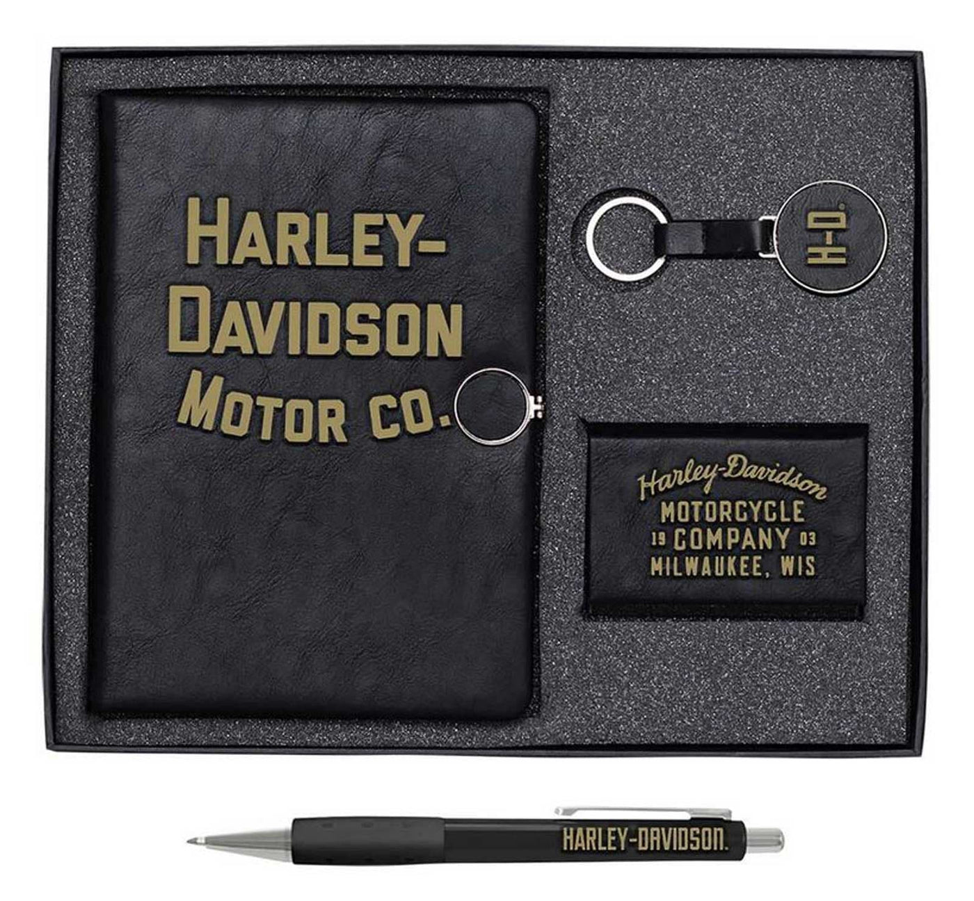 Motor Co. Executive Office Planner & Pen Gift Set - Black HDL-20122