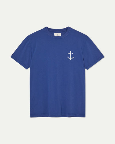 DANTAS Blue Ecru Logo T-Shirt