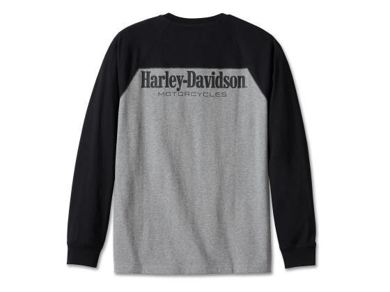 Men's Darting Henley Colorblocked Black