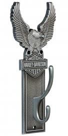 HDL-10143 - Antique Pewter Eagle Coat Hook | Bar & Shield® | Double Hook