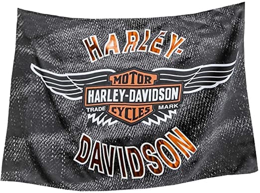 17S4918-Harley-Davidson Vintage Bar & Shield Wings Estate Flag, Double Sided