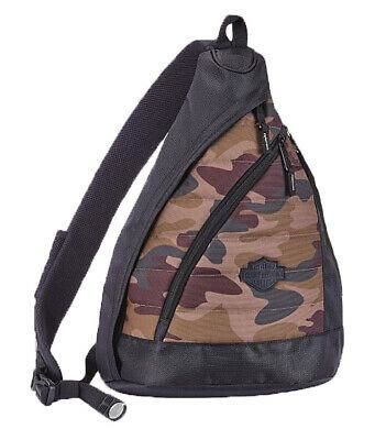 Camo Print Quilted Travel Large Sling Backpack