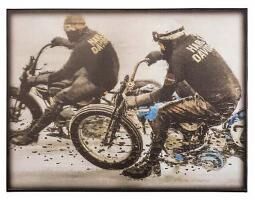 Racing Canvas Print | Sepia Tone With Spot Color