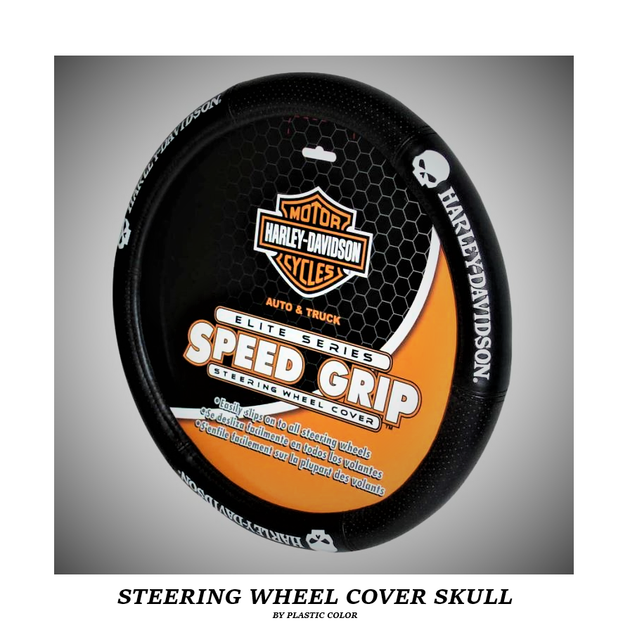 Skull Black Speed Grip Style Steering Wheel Cover