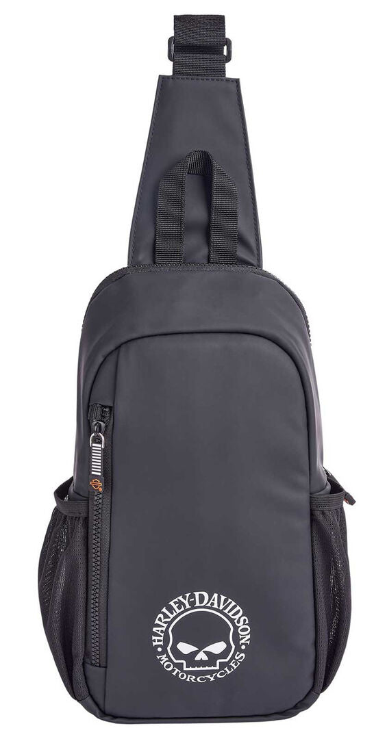 Super Sling Backpack, Willie G Skull Logo Lightweight Bag- Black