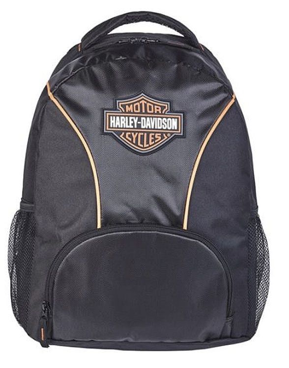 Rubber Bar & Shield Logo Backpack | Black & Black